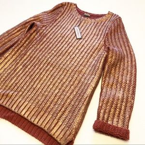 COPY - NEW Maliparmi Gold Metallic Cable Heavy Sweater